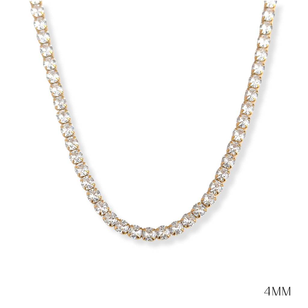 The Golden Glow Tennis Necklace