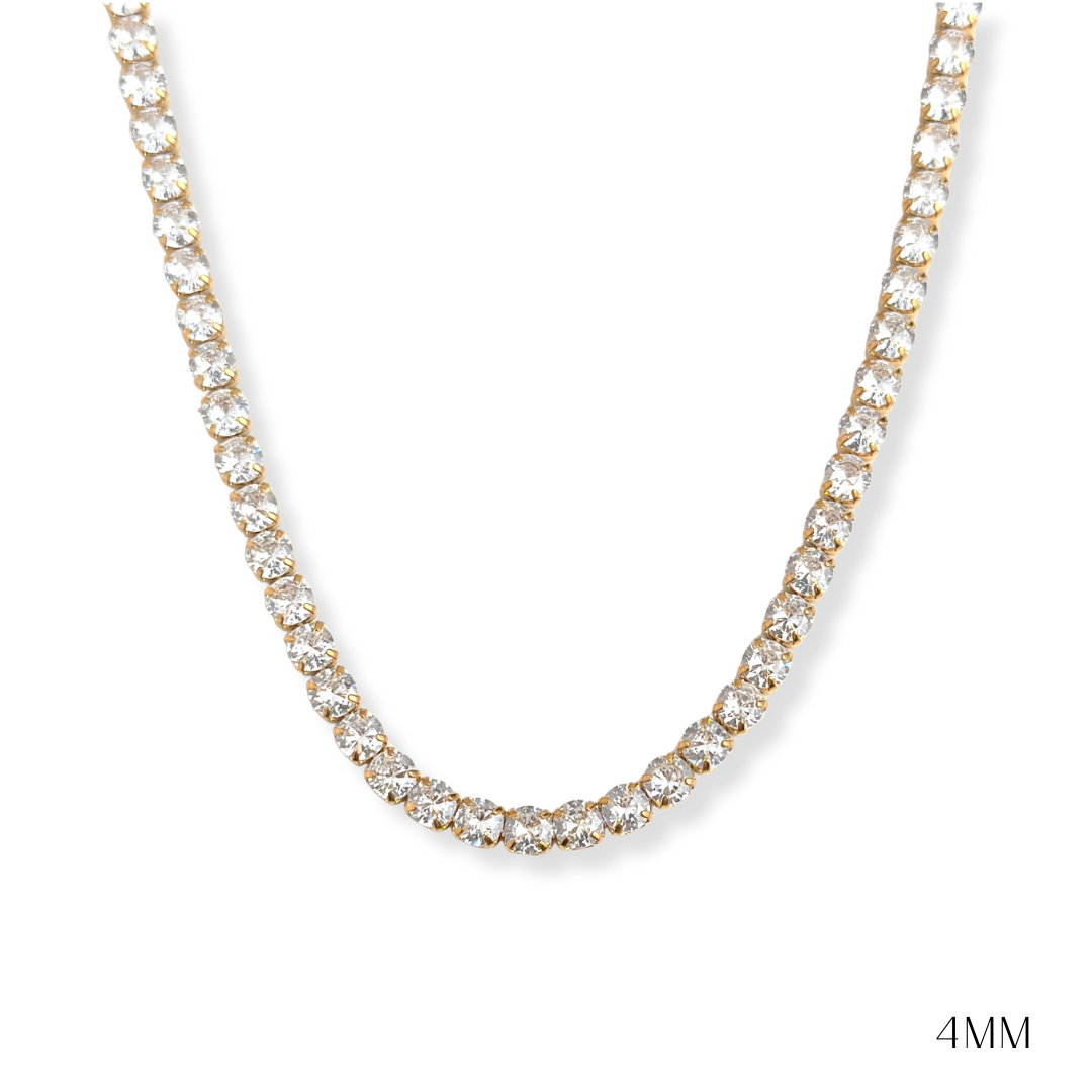 The Golden Glow Tennis Necklace