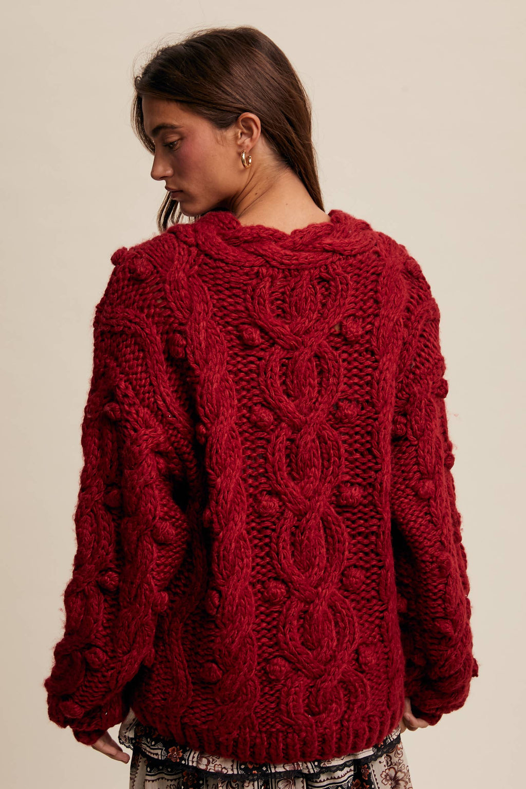 The Cranberry Cloud Cable Knit