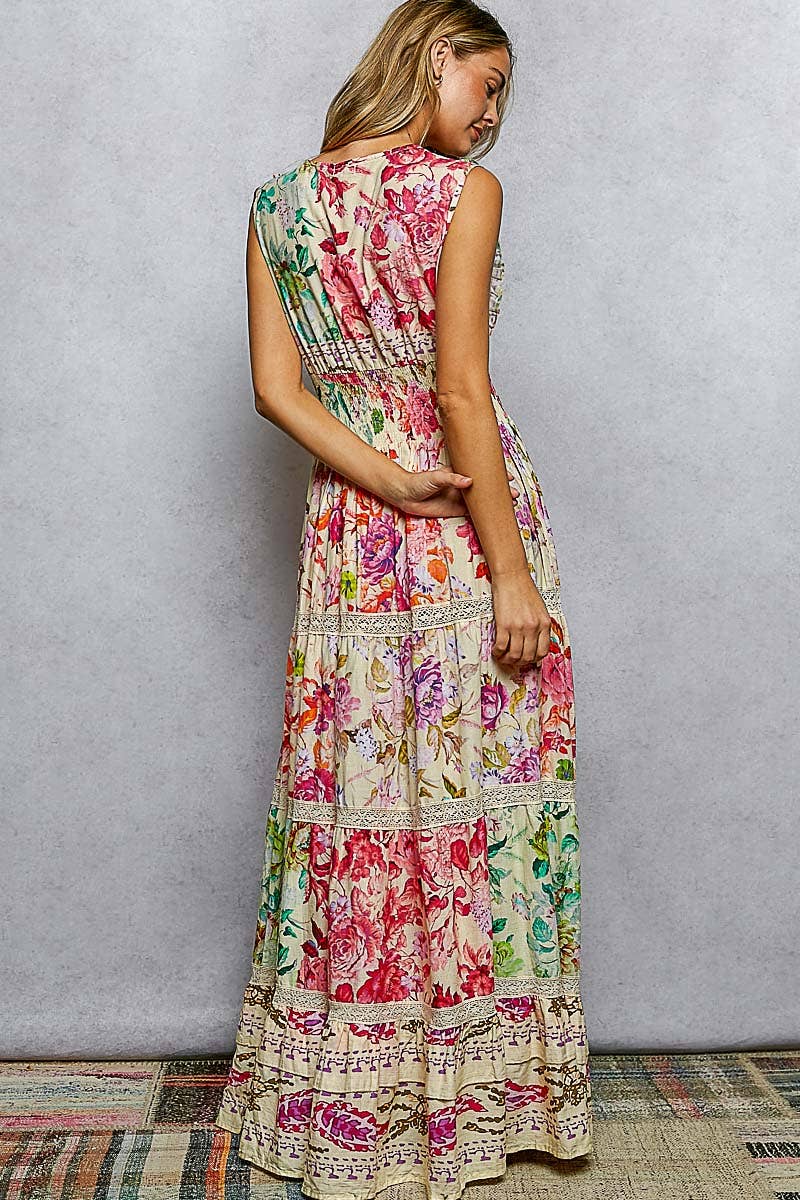 The Bloom & Lace Tiered Dress