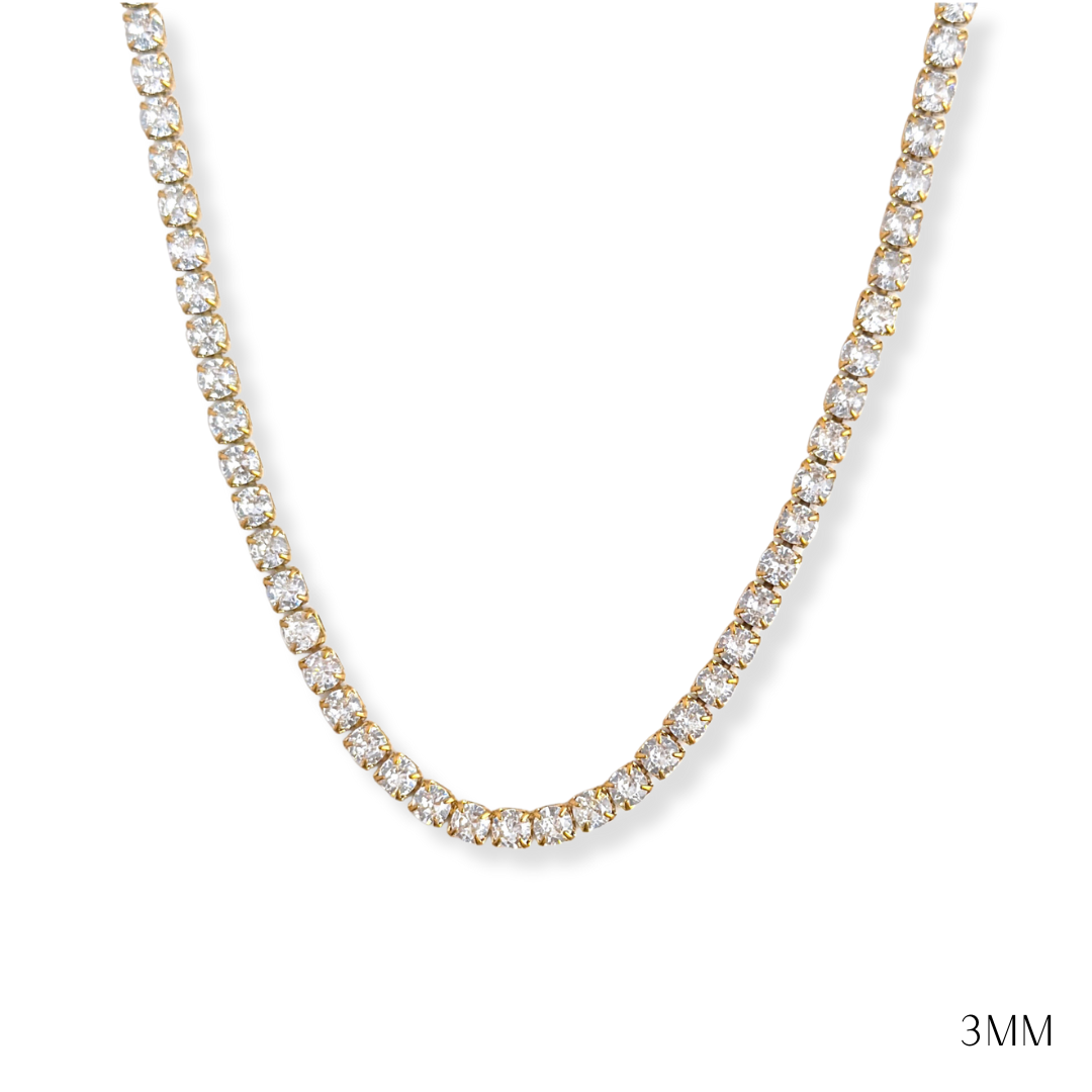 The Golden Glow Tennis Necklace