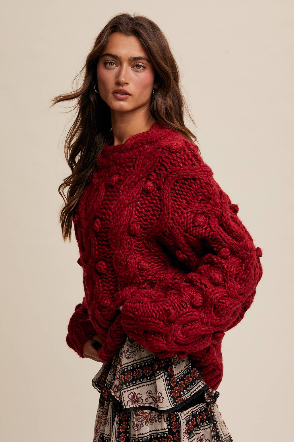 The Cranberry Cloud Cable Knit