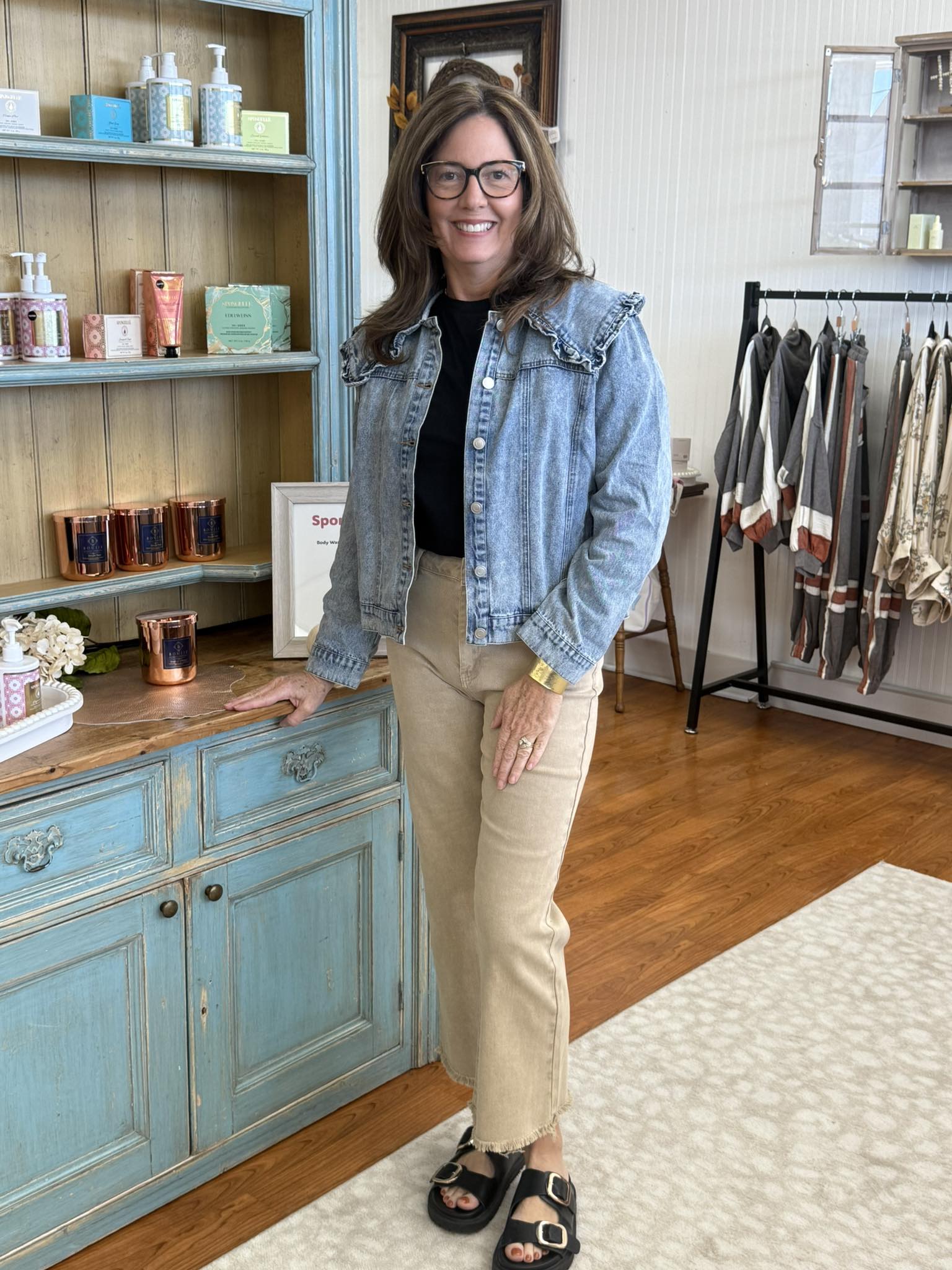 The Sweetheart Ruffle Denim Jacket