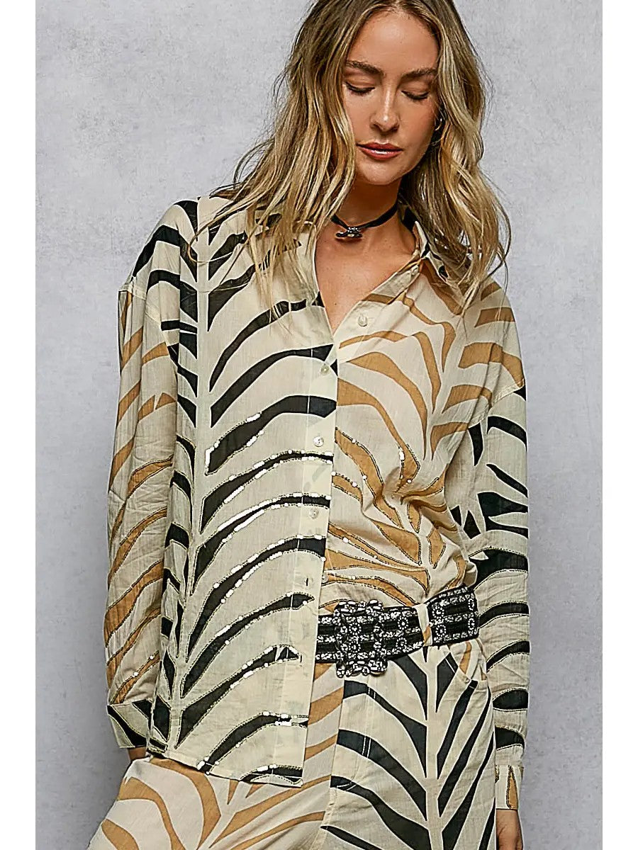 The Golden Safari Button-Up