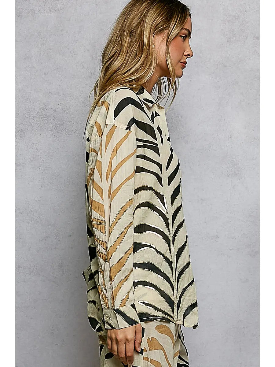 The Golden Safari Button-Up