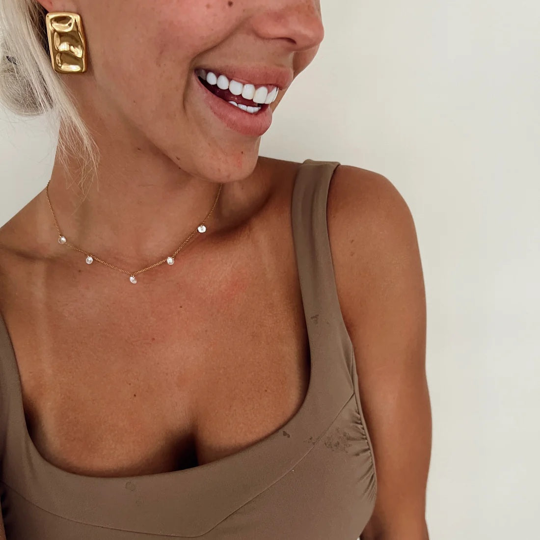 CZ 5 Drop Necklace