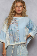 The Bluebell Breeze Patchwork Top