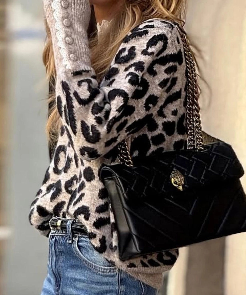 Leopard Latte Luxe Top