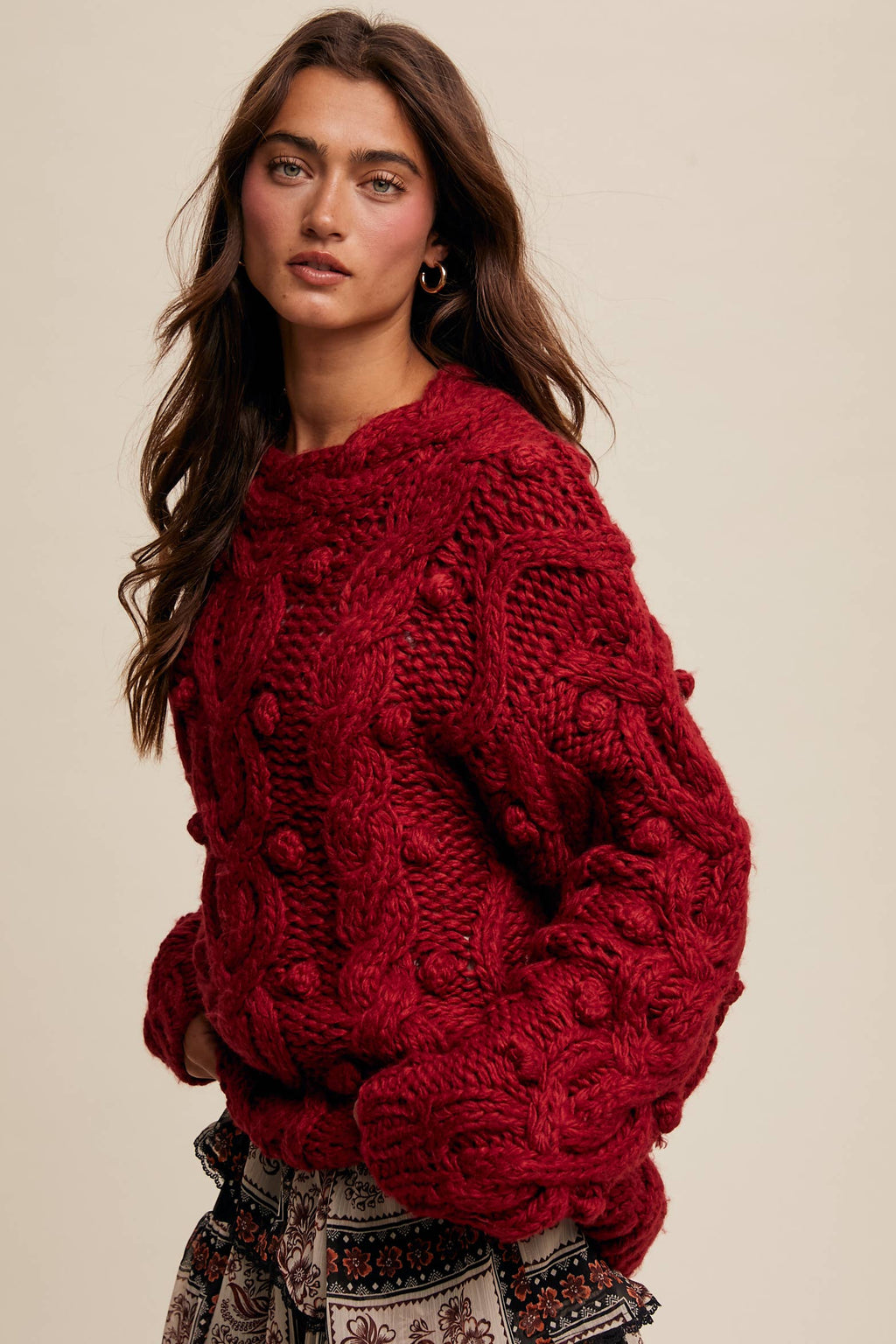 The Cranberry Cloud Cable Knit