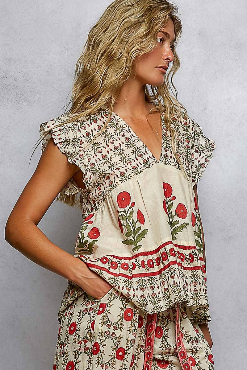 The Poppy Patch Peplum Top