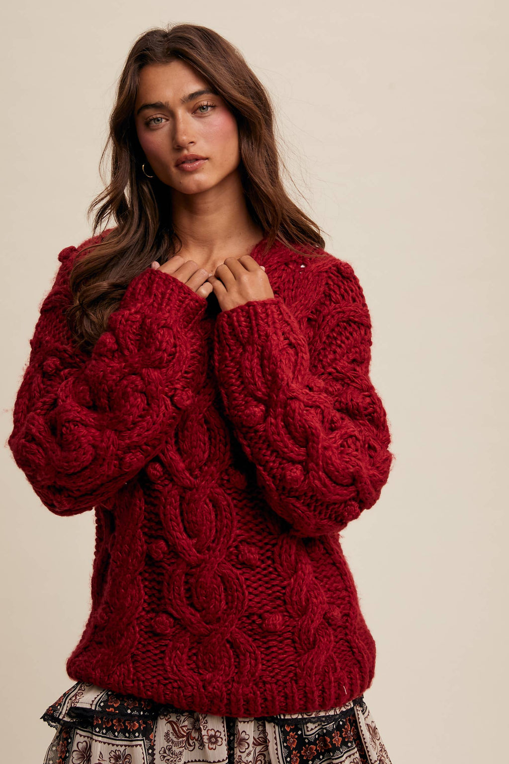 The Cranberry Cloud Cable Knit