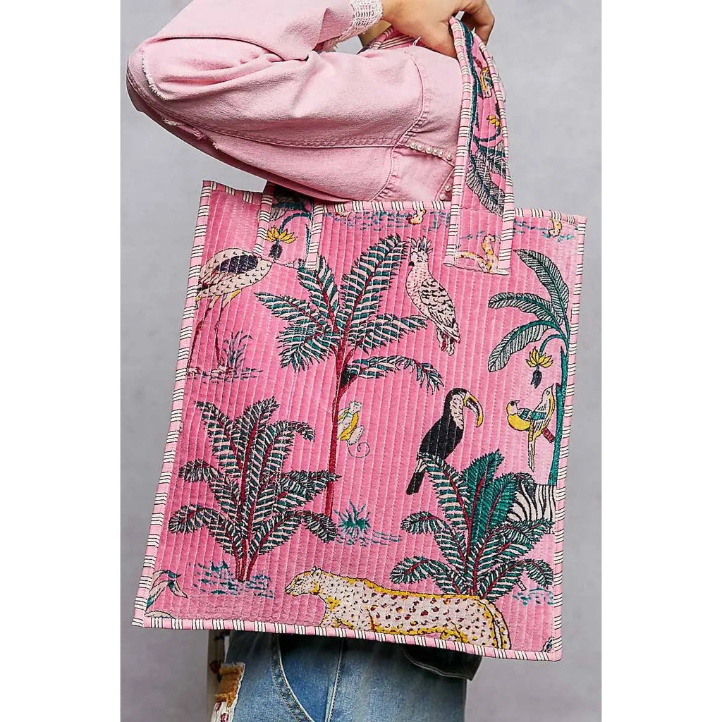 The Pink Palm Paradise Tote