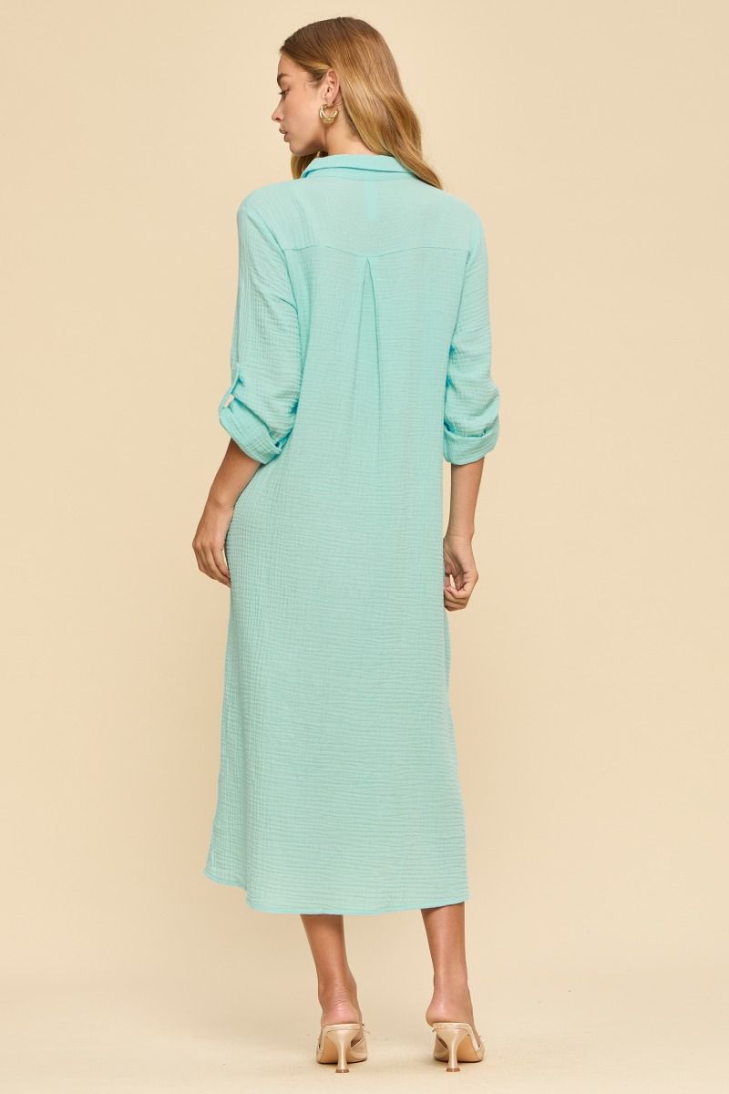 Seafoam Breeze Button-Up