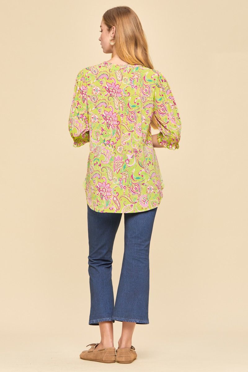 Lime Blossom Charm Top