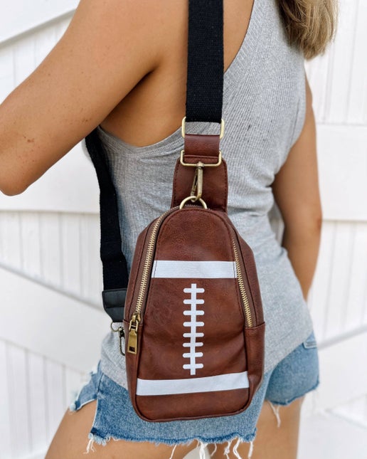Football Sling Back Crossbody Purse