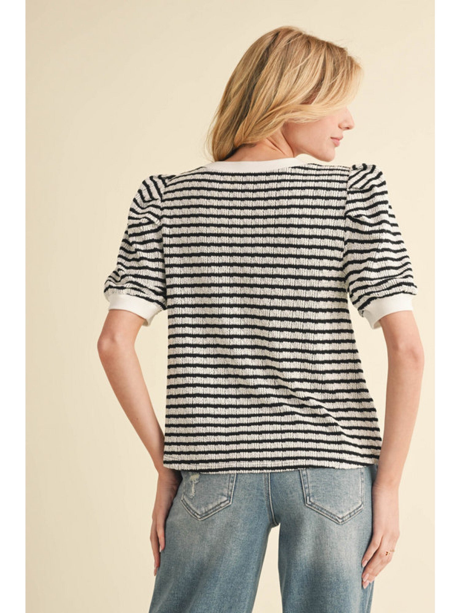 Striped Textured Top