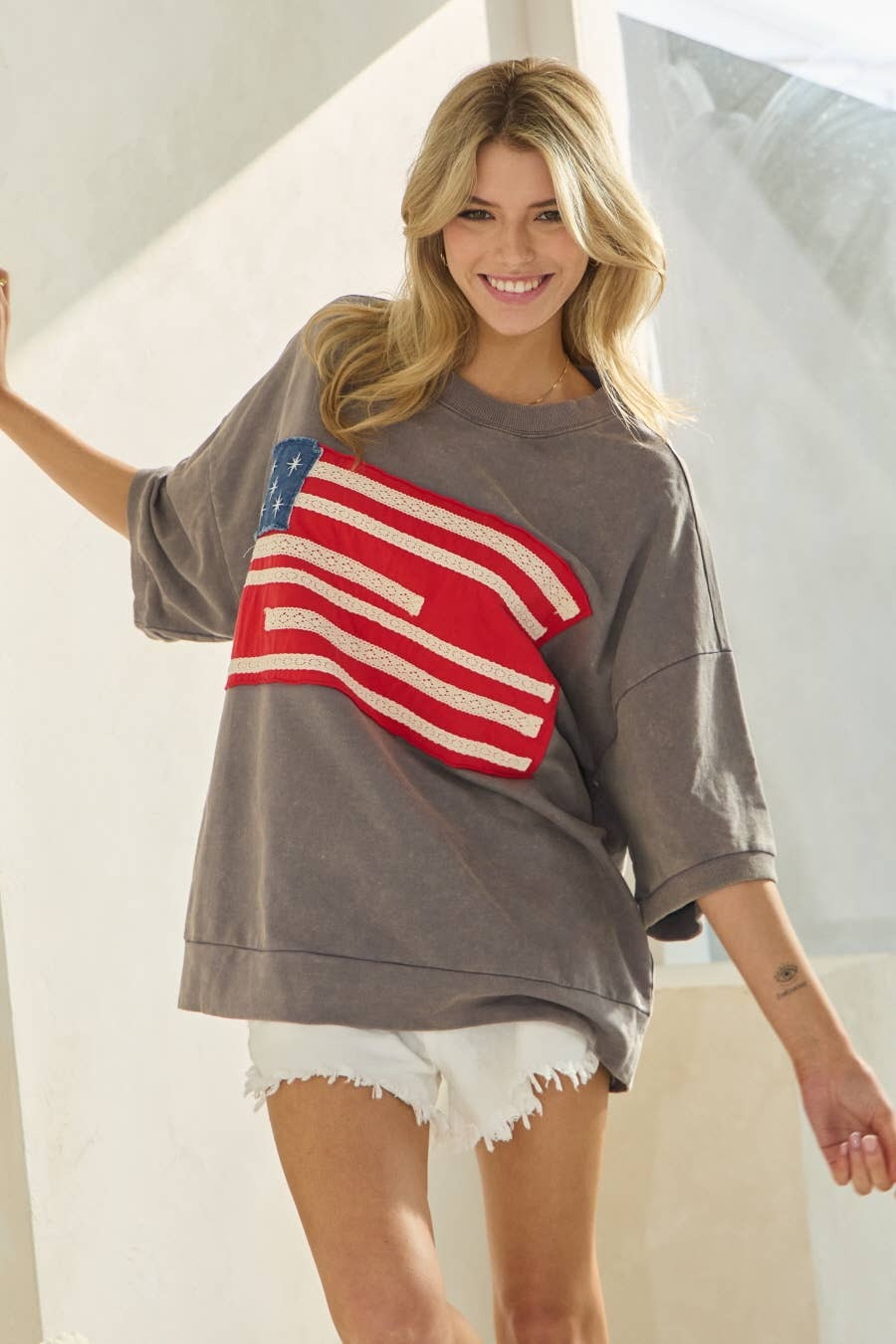 Americana French Terry Short Sleeve Pullover