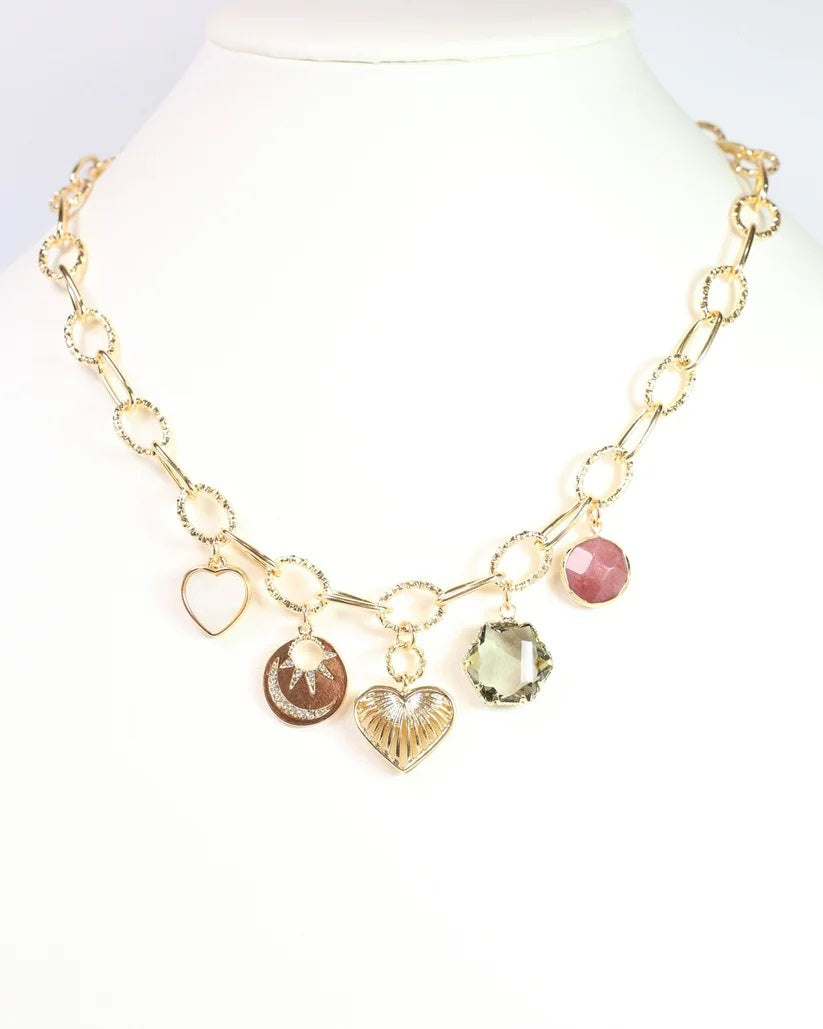 Macon Charm Necklace Gold