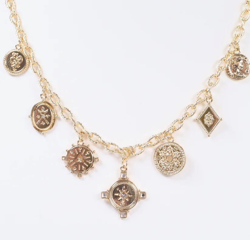 Mariann Charm Necklace Gold