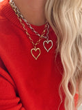Open Heart chain link Necklace
