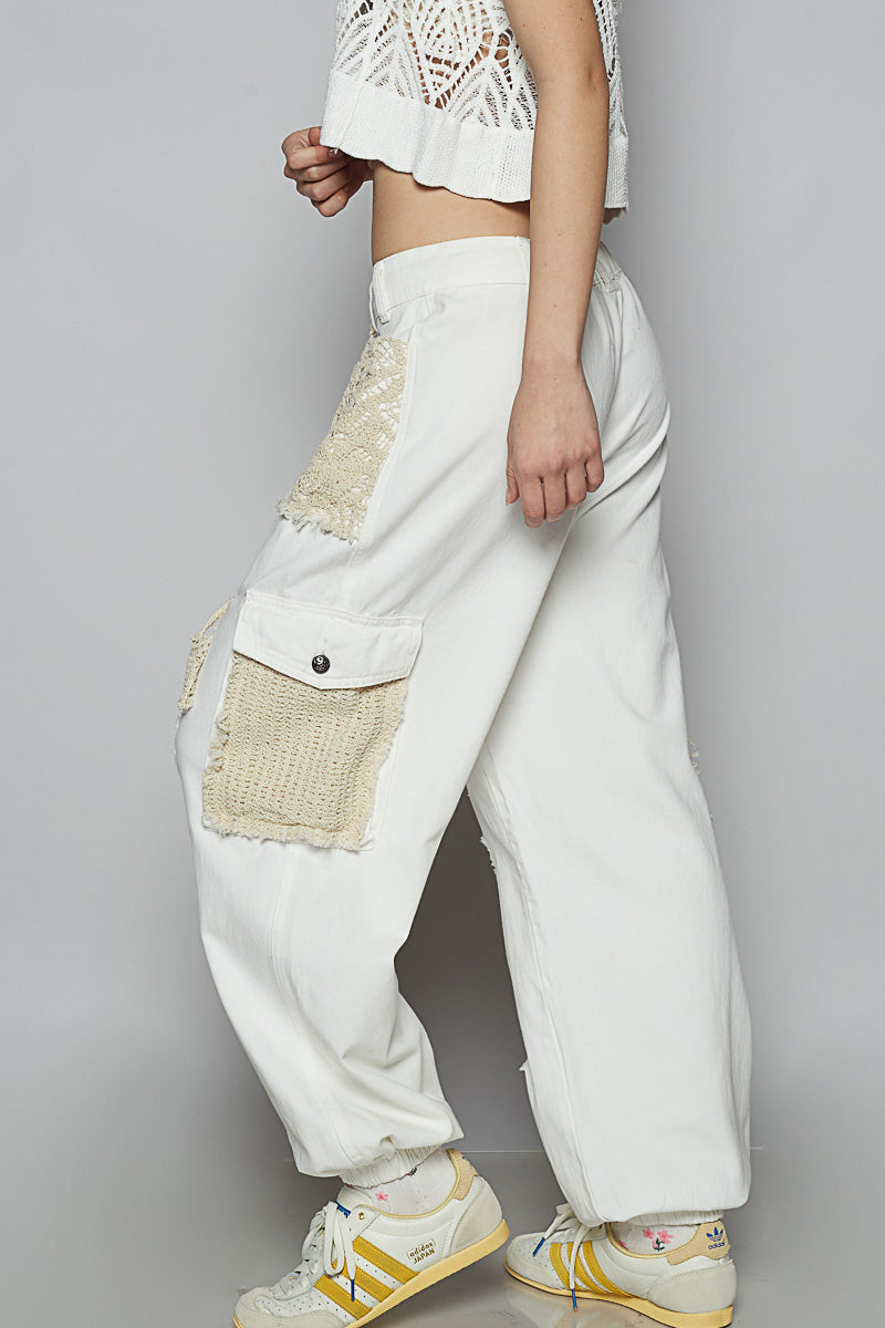 Off White Crochet Patch