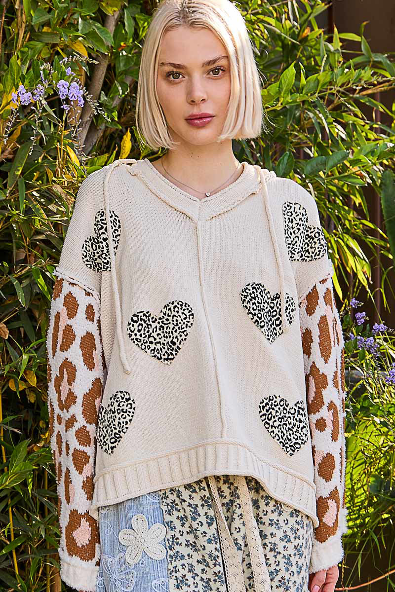 Long Sleeve Roomy Fit Hoodie Top