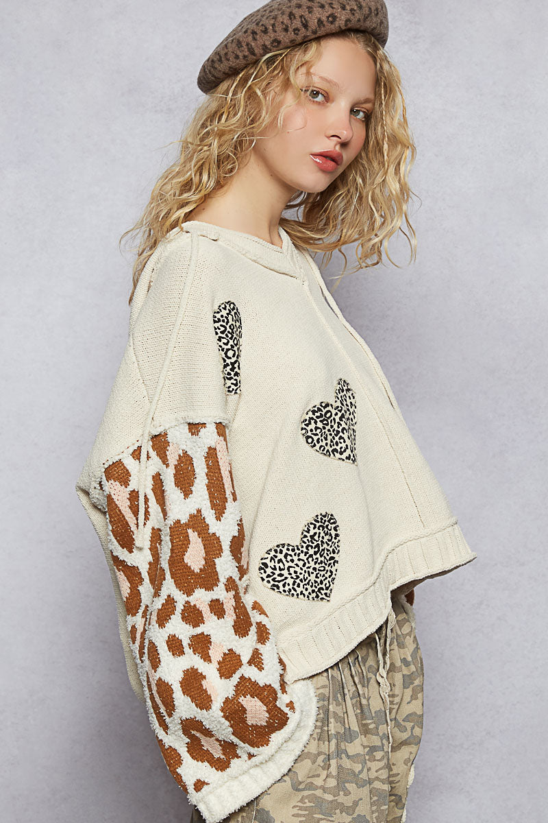 Long Sleeve Roomy Fit Hoodie Top